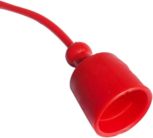 2 Sets 1/2" Hydraulic Coupler Dust Cap, Male Dust Cap and Female Plug Cover for Flat Face Quick Coupler, Red Cap