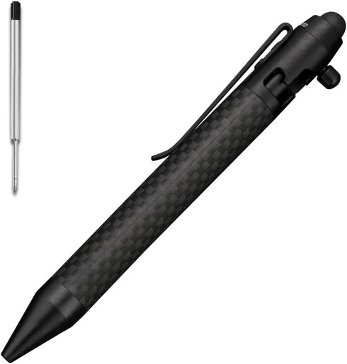 Cool Hand 4.9'' Carbon Fiber Bolt Action Pen Stylus for Touch Screen, Ballpoint Ink