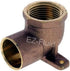 EZ-FLUID 1/2" Nom. Copper Sweat X 1/2" Fip Threaded Drop Ear Elbow Fitting, LF Brass Shower Drop Ear
