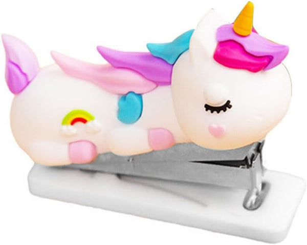 LALAFINA Cute Animal Silicone Stapler, Mini Handheld Stapler for Home Office