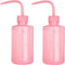2pcs 150ml 5Oz Wash Bottle, Pink Narrow Mouth Squeeze Bottle for Medical Lab, No Spill Bend Mouth Watering Cans