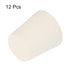 MECCANIXITY Rubber Tapered Plug, 22mm to 28mm Solid Test Tubes Bungs Stopper, White, 12 Pieces