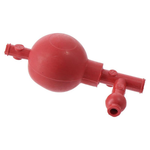 2Pcs Rubber Pipette Filler, 3 Valves Soft Suction Bulb, 50mL Volume Lab Supplies Accessories, Red
