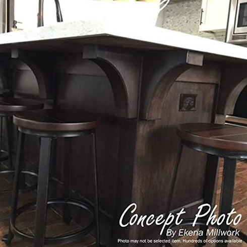 BKTW01X06X09THWA 1 3/4"W 6 1/2"D 9"H Ekena Millwork Small Thorton Wood Wood Brackets, x x , Walnut