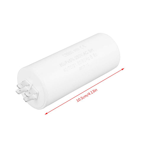 CBB60 Cylindrical Capacitor, 80uF 250V AC Motor Run Capacitor for Air Conditioner