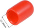 uxcell 50pcs Red Rubber End Caps, 8mm ID Vinyl Round Tube Bolt Cap Cover Screw Thread Protectors