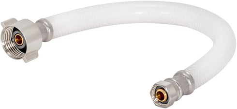 Eastman 12 Inch Flexible Toilet Connector, 7/8 Inch Ballcock x 3/8 Inch Compression Inlet Connection, 48145