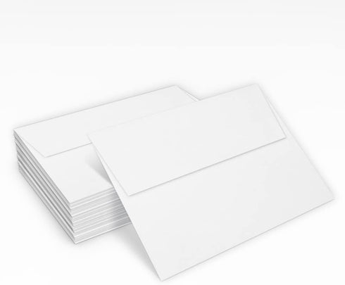 LUXPaper Bright White A7 Invitation Envelopes | 5 1/4" x 7 1/4" | 24lb Text | 100 Qty