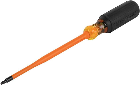 Klein Tools 6986INS Insulated Screwdriver - 1000V Slim Profile Tip, #1 Square, 6-Inch Shank, Cushion-Grip Handle