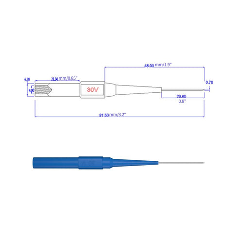 10pcs Multimeter Test Probe Back Probes, 0.7mm Test Pin Non-Destructive Insulation Piercing Needles