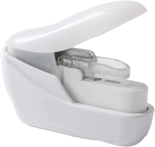 White Stapleless Stapler, Portable Handheld Stapler, Press Staple Free Labor Saving Office Accessory for School