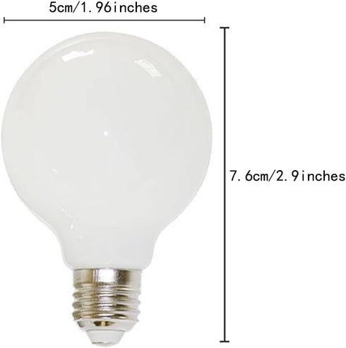 G50 3W Bulb, 4000K, 120V dimmable 240Lm E26/E27 lamp,4 Pack Lxcom Lighting Globe LED Edison Light Natural White Not