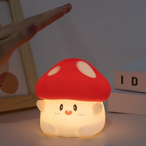 Night Light for Kids, Cute Nursery Mushroom Light, Squishy Silicone Lamp Up for Boys and Girls,Kawaii LED Nightlight