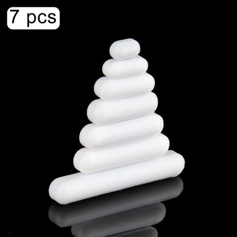 stonylab 7pcs Stir Bar Set, PTFE-Coated Magnetic Stirring Bars, White Stir Mixer Assortment Pack Mixed Sizes (7 Pcs)