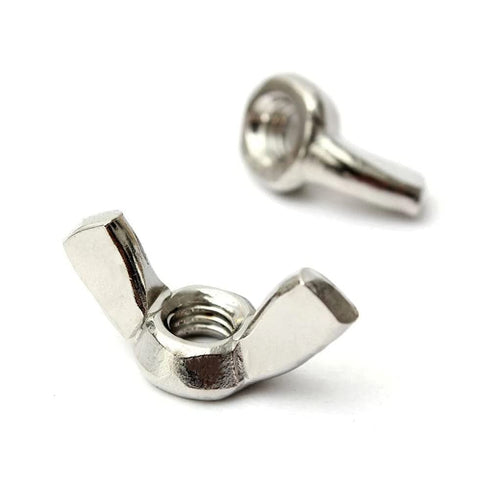 Hooshing 20PCS M6 304 Wing Nuts Stainless Steel Fasteners Parts Screws Hand Twist Tighten Ear Butterfly Nuts