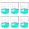 ONiLAB 8.5oz (250ml) Sturdy Glass Beaker, 3.3 Borosilicate Griffin Low Form with Printed Graduation, Pack of 6