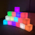 8", Dimmable 16 4 Mr.Go Rechargeable LED Color-Changing Light Cube Soothing Mood Lamp with Remote, RGB Colors Modes