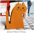 Cute Cat Tape Dispenser, Vintage Wooden Kitty Tape Cutter with 1 Roll Tape for Home Office Desktop Accessory