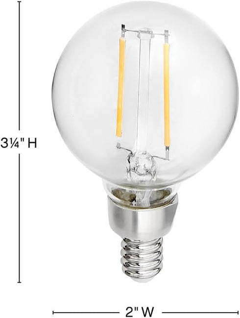 G16 E12 Bulb Hinkley Lumiglo Led Globe Clear