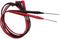 Retractable PVC Tip Test Lead Set, Right Angle, Adjustable Length in Red and Black
