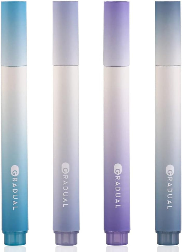 HP7256 Gradual Color Highlighters, Chisel Tip Marker, Assorted Color, 4-Pack