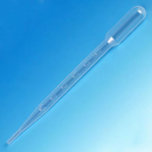 Globe Scientific 137010-500 LDPE Graduated Transfer Pipet, Large Bulb, 150mm Length, 5.0mL Capacity