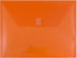 JAM PAPER Plastic Envelopes with Hook & Loop Closure - Letter Booklet - 9 3/4 x 13 - Orange - 3/Pack