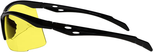 Bifocal Safety Glasses - Safety Glasses with Readers, Polycarbonate Lenses, ANSI Z87+, Yellow, 3.00
