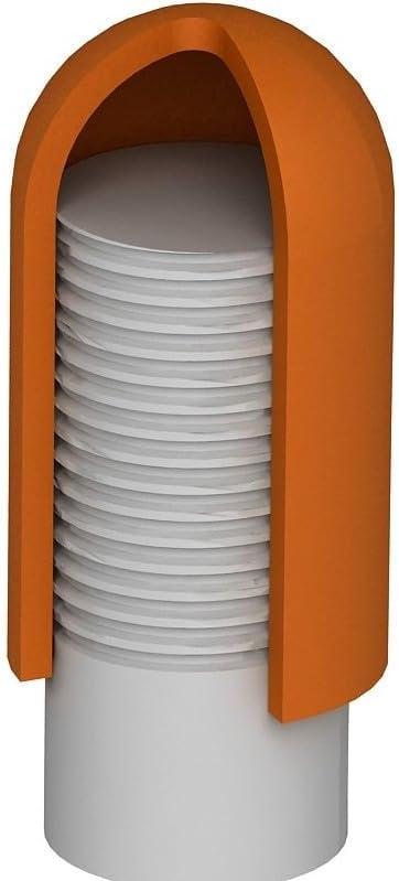 Protection Force Round Cap for 1" 26mm OD X 38.1mm Length Pipe Post Tube End Cover, Pack of 10