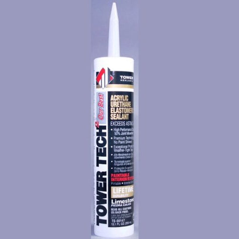 Tower Tech 2 Acrylic Urethane Elastomeric Sealant, 10.1 fl oz, Limestone