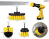 3 Set 2/3.5/4 1/4" Pcs Drill Brush Attachments for Cleaning - Drill Brush Scrubber with Nylon Bristles, in Heads, Hex