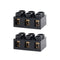 2pcs 500V 60A 3 Position Dual Row Screw Terminal Block, Black Electrical Barrier Terminal Strip for Power Distribution
