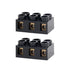 2pcs 500V 60A 3 Position Dual Row Screw Terminal Block, Black Electrical Barrier Terminal Strip for Power Distribution