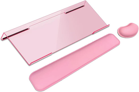 Computer Keyboard Wrist Rest Stand Set for Desktop, Keyboard Holder Easy Typing
