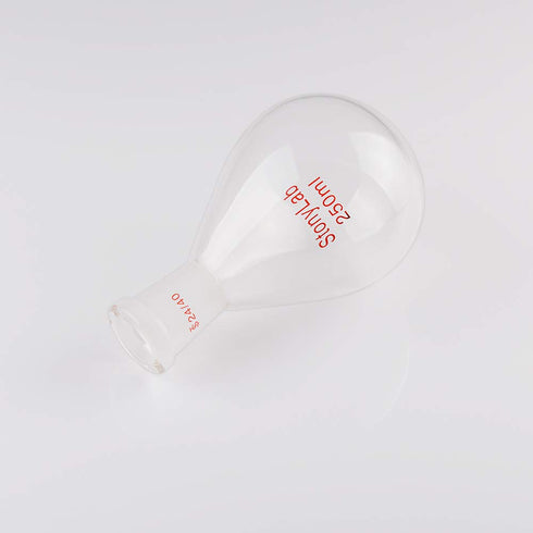 StonyLab Borosilicate Glass 250mL Heavy Wall Recovery Flask, Rotary Evaporator Flask