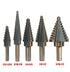 Zhushan 5pcs Step Drill Bit Set, High Speed HSS Cobalt Multiple Hole Sizes with Aluminum Case