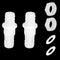 Feelers 3/8" Hose Barb Thru-Bulk Bulkhead Fitting, Plastic Adapter Union Mender Splicer (Pack of 2)