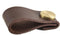 PuLaif Furniture Leather Handles,Cabinet Handle,4Pcs Single Hole Top Layer Leather Handle Wardrobe Shoe
