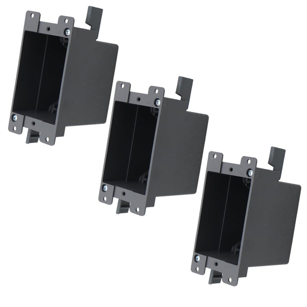1-Gang Old Work Electrical Outlet Box, Plastic Junction Box for Switches, 14cu Inch Outlet Box, ETL Listed Fire Rated