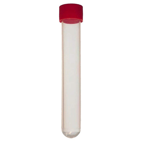 16x100mm Test Tube with Screw Cap, Polypropylene, Round Bottom, 13ml, Karter Scientific (Pack of 100)