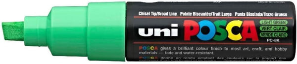UNI POSCA PC-8K CHISEL TIP MARKER PEN- LIGHT GREEN (BOX OF 6)