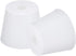 MECCANIXITY Silicone Rubber Tapered Plug, 28mm to 37mm with Hole, White for Laboratory Use, 2 Pieces