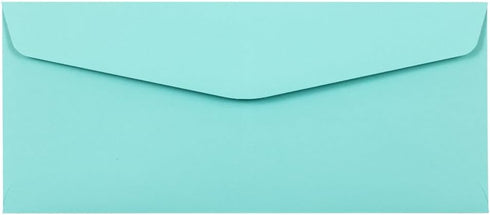 JAM PAPER #10 Business Premium Envelopes - 4 1/8 x 9 1/2 - Aqua Blue - 50/Pack