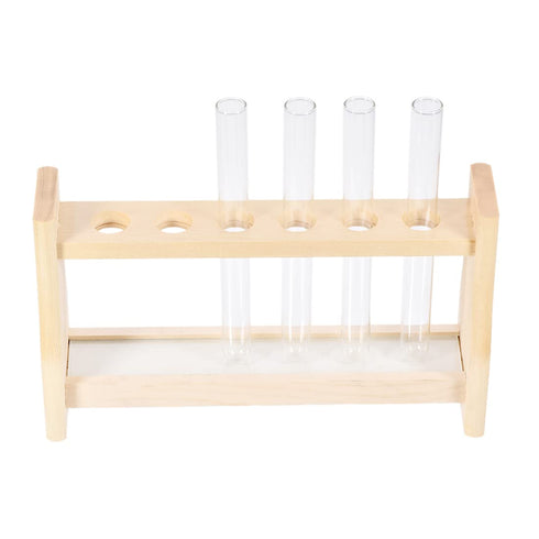 uxcell Wooden Test Tube Holder Rack, 6 Wells for 10ml Centrifuge Tubes