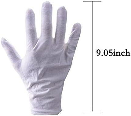 10Pairs White Cotton Gloves Large Size for Art handling Crafting Coin Jewelry Silver Inspection by LUCKY SLD