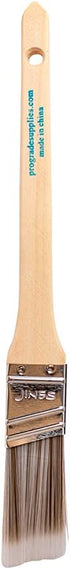 12PK 1 inch Angle Brush Premium Wall/Trim Paint Brush Set for Professional Painters & Home Owners