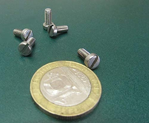 K-mac 18-8 M1 .25 mm 3 mm 5 Stainless Steel Narrow Cheese Head Slotted Machine Screws, x Thread x Length, Pcs