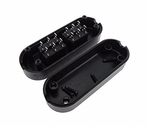 MDFLY Inline Dual ON/OFF/ON Table Lamp Desk Light - Black Push Button Sliding Switch