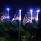 Epicgadget Solar Lights Outdoor, 2 Pieces American Flag Shaped Solar Powered Garden Lights for Pathway Decor