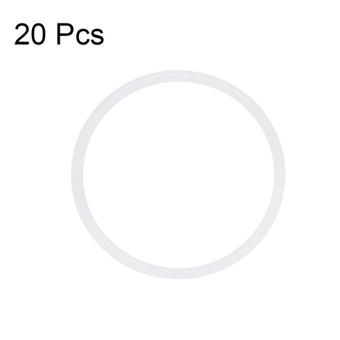 uxcell Silicone O-Rings, 27mm OD 24mm ID 1.5mm Width VMQ Seal Gasket, White, Pack of 20